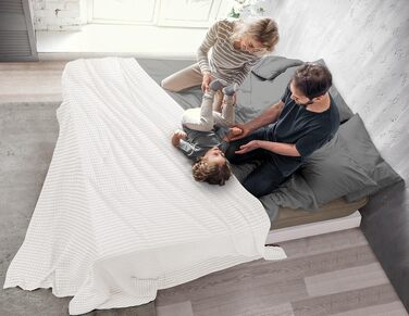 Вафельна ковдра Utopia Bedding з 100% бавовни, літня легка покривало (304x304 см), білий колір