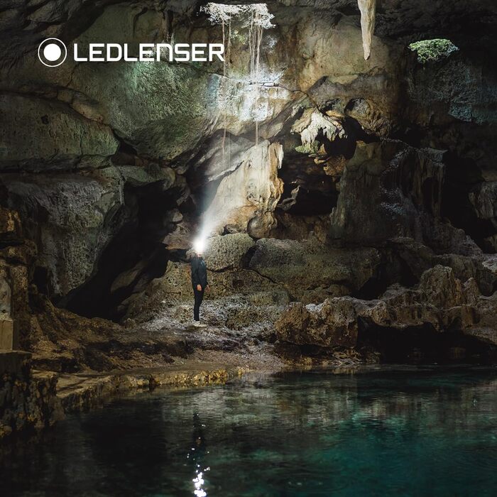 Налобний ліхтар Ledlenser HF6R Signature 1000 люмен, акумуляторний, водонепроникний IP68, RGB світло, чорний, для туризму та активного відпочинку