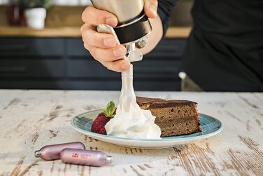 Сифон для вершків iSi Cream Profi Whip 0,5 л з нержавіючої сталі, для збивання вершків, професійний, під капсули iSi, для холодних страв, можна мити в посудомийці