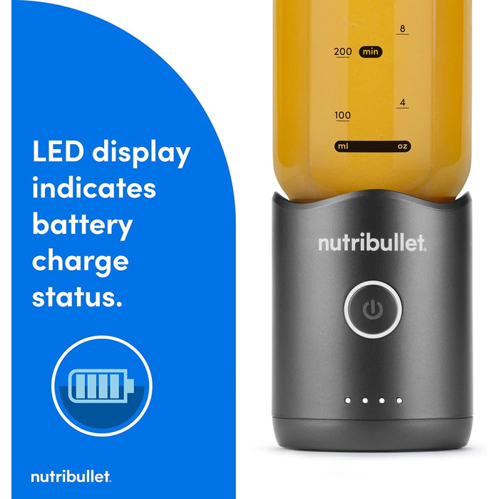 Потужний блендер-екстрактор Nutribullet 900 Series, матовий срібний, 25 000 об/хв, набір 11 предметів з чашами To Go 500 мл для смузі та соків