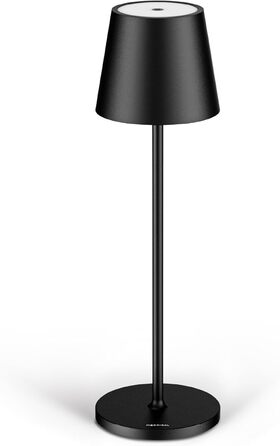 Світлодіодна акумуляторна настільна лампа Stilosa Classica 3, IP54, диммована, USB-C, чорна, 38 см, для дому та вулиці