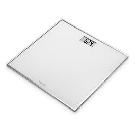 Електронна скляна вага Beurer GS 120, компактна, з дзеркальним ефектом, LCD-дисплей, ванна вага, до 150 кг, 27x26 см