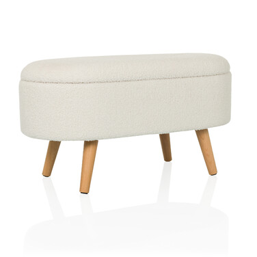Пуф STORIANO 82x41x44 см, 1 відділення, білий, hjh LIVING