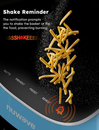 Аерофритюрниця Nuwave Brio Plus 2,5 л, цифровий сенсорний дисплей, діапазон температур 22,5°F - 450°F, Колір: Cozy Blue