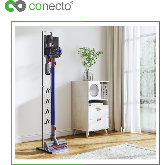 Підставка для пилососа conecto SA-CC50876, алюміній, чорна