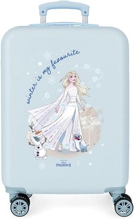 Валіза Disney Frozen Adventure Cabin, Синій, 50x38x20 см, ABS, 38 л, 3 кг, 4 колеса, ручна поклажа