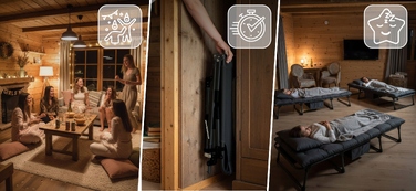 Шезлонг металевий чорний Sofotel