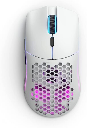 Бездротова ігрова миша GLORIOUS Model O Wireless, BAMF-сенсор, 69г, 2.4GHz, PTFE-ніжки, біла матова