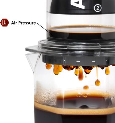 AeroPress Clear XL: Прес для кави, френч-прес та еспресо-машина 2-в-1, прозорий XL, портативний для подорожей та кемпінгу