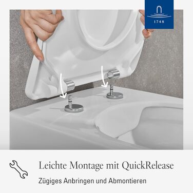 Сидіння для унітазу Villeroy & Boch Subway D-подібне, Alpin білий, з мікроліфтом (SoftClose) та швидким зняттям (Quick Release), Duroplast, 9M55S101
