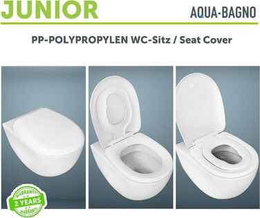 Універсальний унітазний кришка-сидіння Aqua Bagno для сім'ї з мікроліфтом і знімним дитячим сидінням, форма O