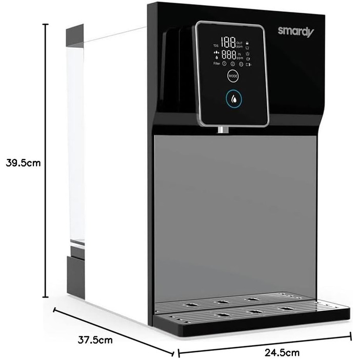 Smardy Blue Miran: Система фільтрації води зворотного осмосу з підігрівом 15-90°C (без підключення до водопроводу)