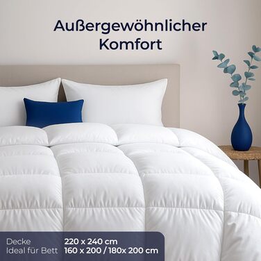 Зимова ковдра Dreamzie Komfort 135x200 см, пухова наповнювач 650 г/м², тепла та пишна
