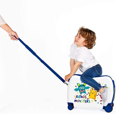 Дитяча валіза Roll Road Little Me, жорсткий корпус ABS, 50x38x20 см, 34 л, 2,1 кг, з кодовим замком та 4 колесами, багатокольорова, ручна поклажа