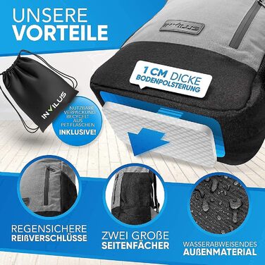 Рюкзак invilus Rolltop для жінок і чоловіків з переробленого пластику, для ноутбука, міський, шкільний, університетський