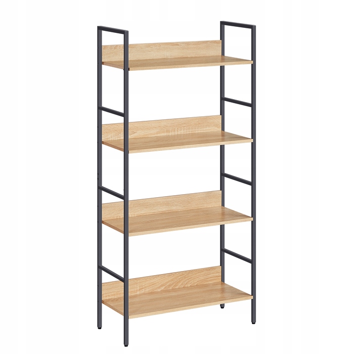 Стелаж MUFART 60 x 124 x 28 см, чорний, дуб сонома
