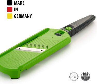 Овочерізка Börner Multi Dicer & Julienne, кухонний набір для нарізки кубиками та соломкою, дві насадки, для овочів і фруктів, зелено-сіра