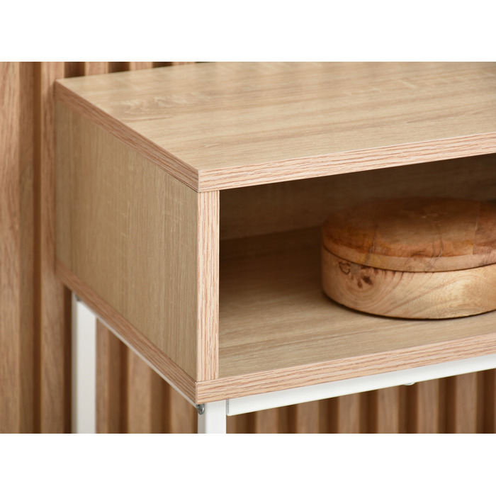 Консольний столик Mebel-Partner, чорний матовий, ламінована плита, 80x30x75 см