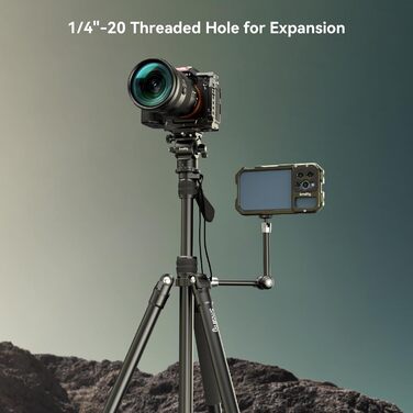 Відеоштатив SMALLRIG 71'' з флюїдною головою, алюмінієвий, для камери, 360° панорама, висота 42–180 см, вантажопідйомність 15 кг, модель CT180-3760