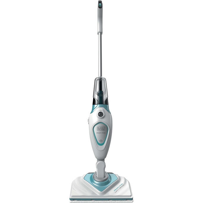 Парова швабра Black+Decker 2-в-1 FSM1616, 1600 Вт, знімна насадка Delta, для гігієнічного та ретельного прибирання, легке керування, 2 серветки в комплекті