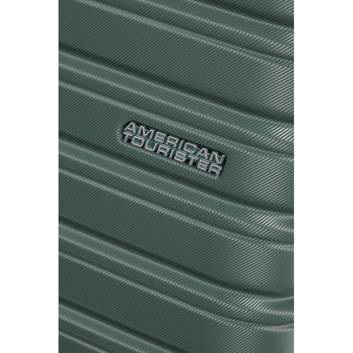 Валіза American Tourister Flashline Spinner L 78 см, 100/109 л, зелена (Dark Forest), жорсткий корпус