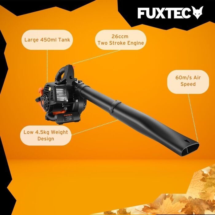 Листодув бензиновий FUXTEC FX-LB126ECO 1 к.с. (0.7 кВт), 60 м/с, 4.5 кг