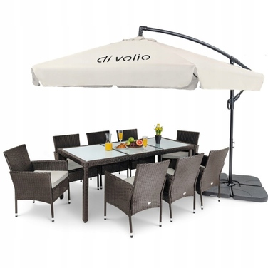 Парасолька садова з боковим стійкою Di Volio DV-023GU Empoli 300x250 см, бежева