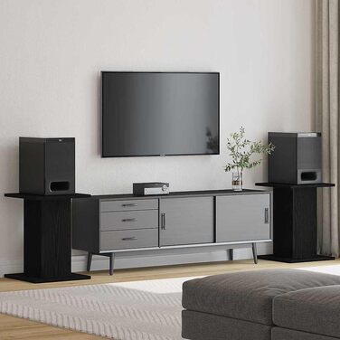 Стійки під колонки vidaXL 2 шт., для Hi-Fi, домашнього кінотеатру, чорний дуб, 30x30x40 см