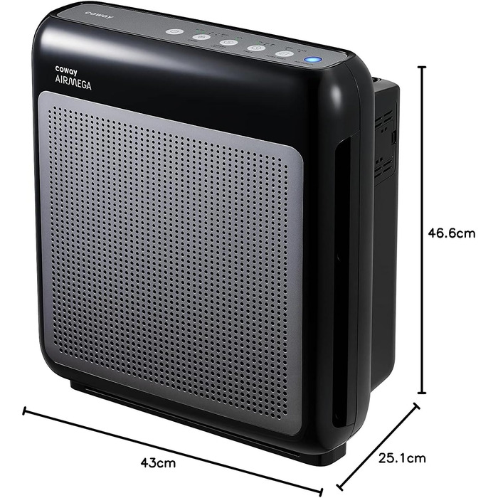 Очищувач повітря Coway Mighty AP-1512HH з HEPA-фільтром для дому та алергіків, білий (CADR 421 м³/год, від пилу, шерсті тварин та пилку)