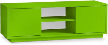 ТВ-тумба Aileenstore Eyecatcher у дерев'яному стилі, зелена, з 2 дверцятами та 2 відсіками для вітальні