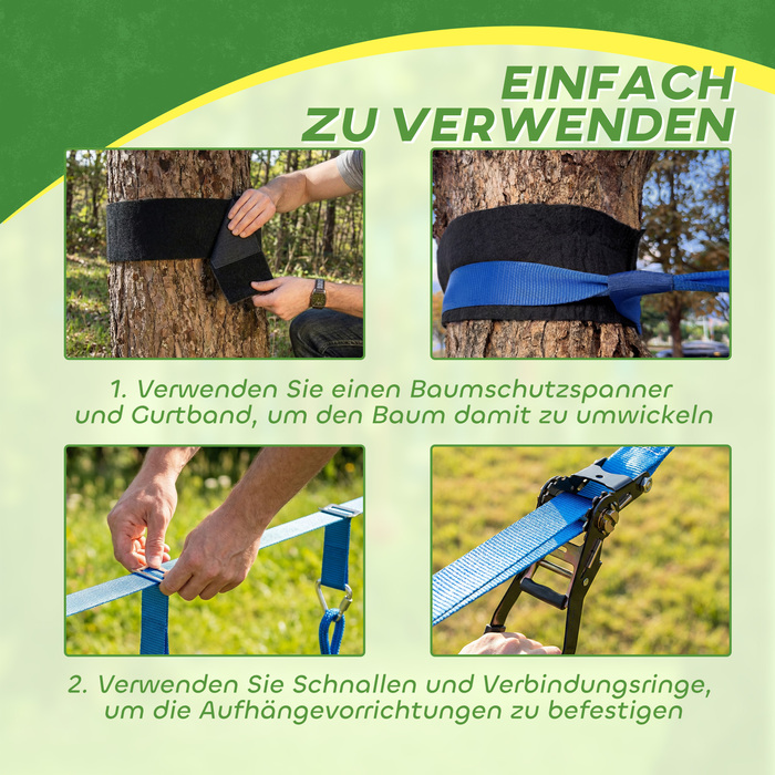 Набір для Slackline Ninja Line Kinder 10м, 9-елементний, з 2 кільцями для гімнастики та 3-в-1 гойдалкою, 2 турніками для дітей 3-8 років, багатокольоровий