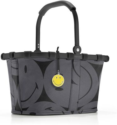 Сумка-шопер Reisenthel Carrybag XS сірого кольору (Smiley Grey) з практичною внутрішньою кишенею