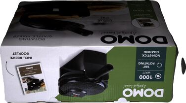 Вафельниця DOMO DO9223W з антипригарним покриттям, контрольна лампа, чорна