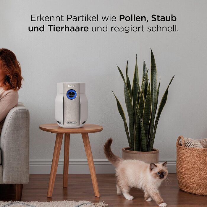 Очищувач повітря Shark BreatheClear Dove HP162EU з HEPA-фільтром NeverChange (до 6 років), автоматичним сенсором для середніх приміщень до 70 м²