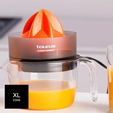 Citrus Compact Taurus - Електрична цитрусовижималка 800 мл, 30 Вт, BPA-free, подвійний рух, прозора