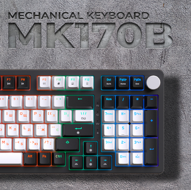 Дротова механічна клавіатура GamePro MK170B (Red) з Hot-Swap RGB Black