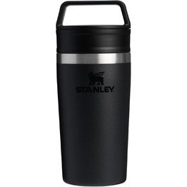 Термокружка Stanley Cafe 0.35L: 4 години гаряче, 5 годин холодне - нержавіюча сталь, для кави з собою, чорна