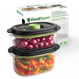 Набір вакуумних контейнерів FoodSaver Preserve & Marinate для зберігання та маринування продуктів, BPA-free, герметичні, 3 шт. (700 мл, 1.2 л, 1.8 л)