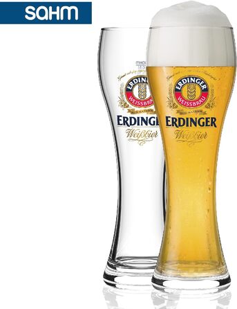 Набір келихів для пшеничного пива ERDINGER 0,5 л, 6 шт — оригінальні склянки для вайсбір, ідеальний подарунок для поціновувачів пива