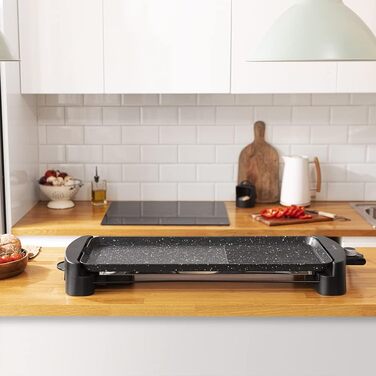 Електричний гриль Cecotec Tasty&Grill 2000 InoxStone, 2000 Вт, антипригарна поверхня з ефектом каменю та сталевим корпусом