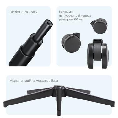Крісло офісне OfficePro Delicate OC690BK Black PVC