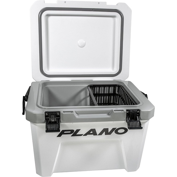 Термоконтейнер Plano Frost 21 л з кошиком, білий/чорний, ізоляційний бокс для льоду для кемпінгу, риболовлі, пікніка
