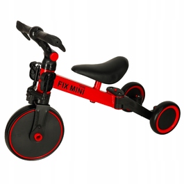Дитячий триколісний велосипед Ikonka Trike Fix Mini, чорний з червоним