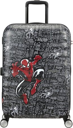 Дорожня валіза American Tourister Marvel Legends Spinner S 55 см, 36 л, багатобарвна (Captain America City), матова