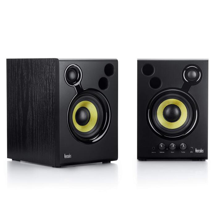 Hercules DJMonitor 42 – Активні DJ колонки 80W з 4” низькочастотним динаміком, чіткий звук, Bass Reflex, для ді-джеїв та меломанів
