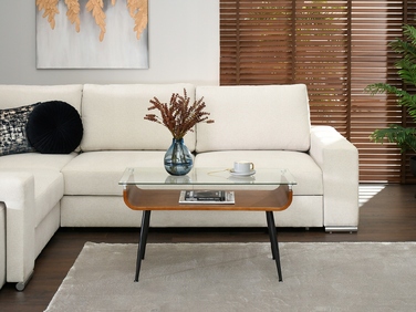 Журнальний стіл Mebel-Partner прямокутний, 88 x 38 x 50,5 см, колір: горіх