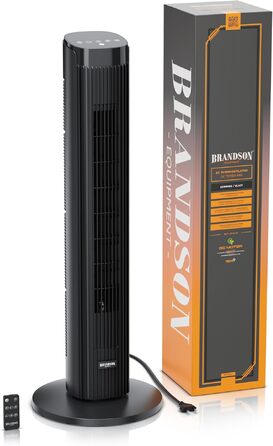 Вентилятор підлоговий Brandson ECO Design DC мотор, 12 швидкостей, з пультом, тихий, коливання