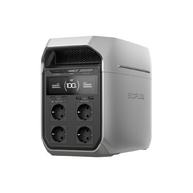 Портативна електростанція EcoFlow DELTA 3 Plus 1024 Вт-год, LiFePO4 акумулятор, 1800 Вт (пік 3600 Вт), швидка зарядка за 56 хв, сонячний генератор для кемпінгу та резервного живлення