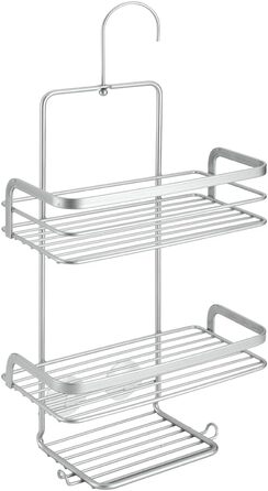 Полиця для душу METALTEX Viva, 4 яруси, імітація нержавіючої сталі, 23x12x38-47 см
