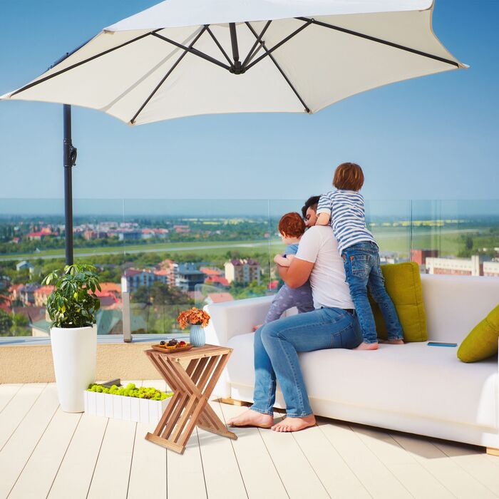 Розкладний столик Relaxdays з горіхового дерева